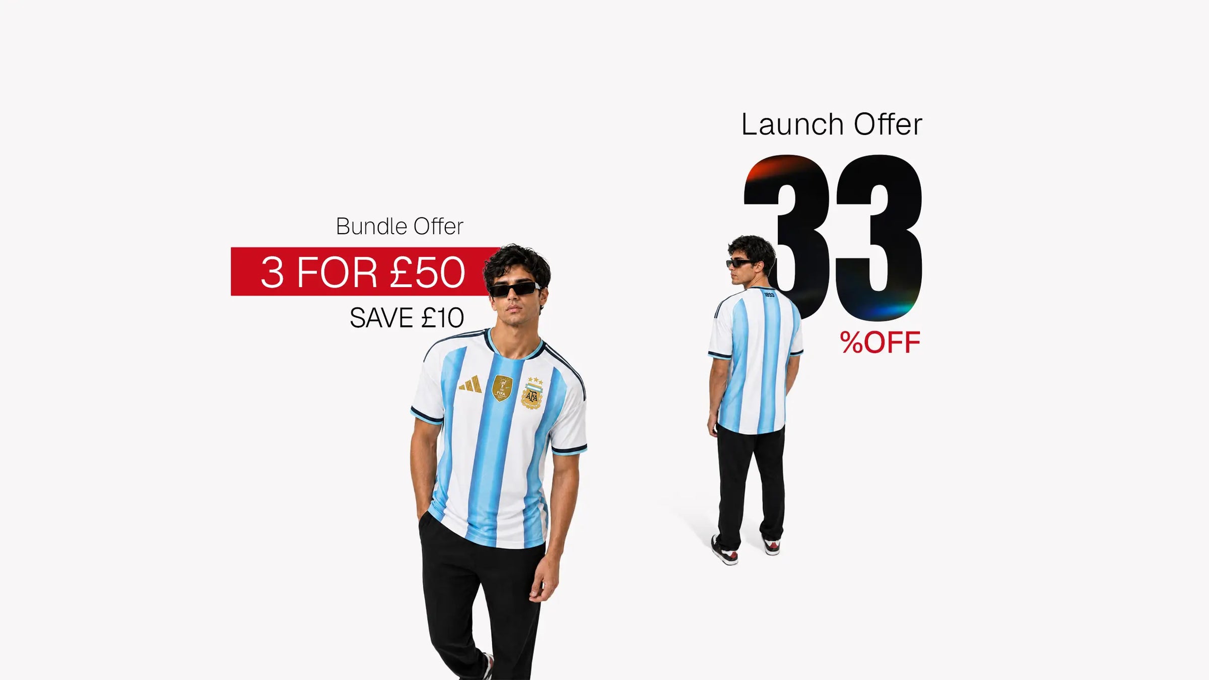 Promotional offer: buy 3 jersey for only 50 pounds